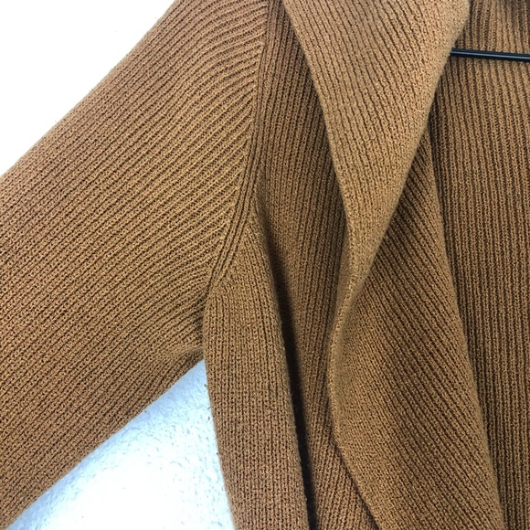 BCBGMaxAzria Brown Long Cardigan Knit Belted - Picture 4 of 7